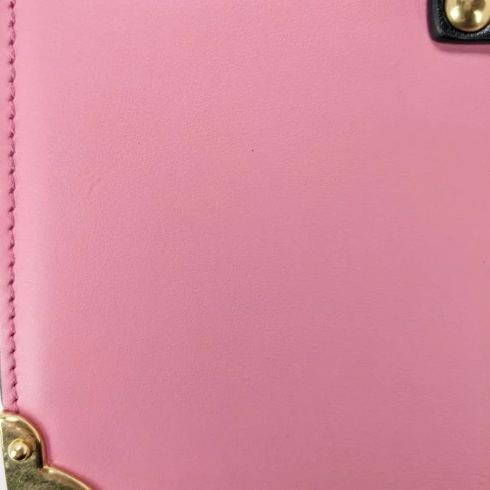 SOLD Prada Cahier Lightning Heart Studded Medium Pink Leather Cross Body Bag - Picture 8 of 10